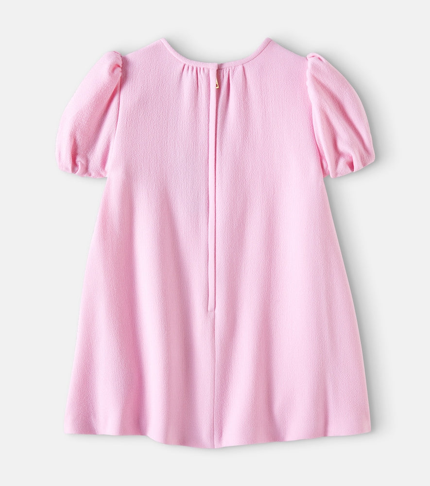 Gathered wool dress