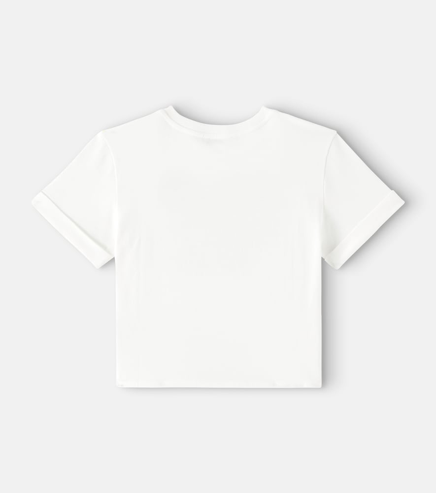 DG floral gathered cotton T-shirt