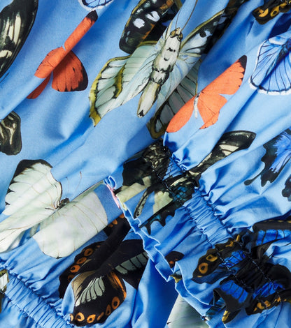 Printed cotton poplin top