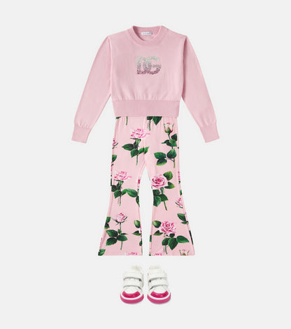 Logo embellished cotton sweater