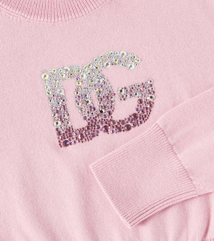 Logo embellished cotton sweater