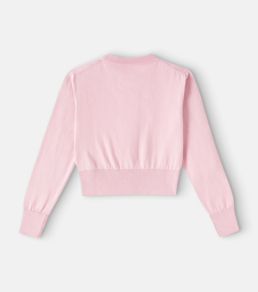 Logo embellished cotton sweater