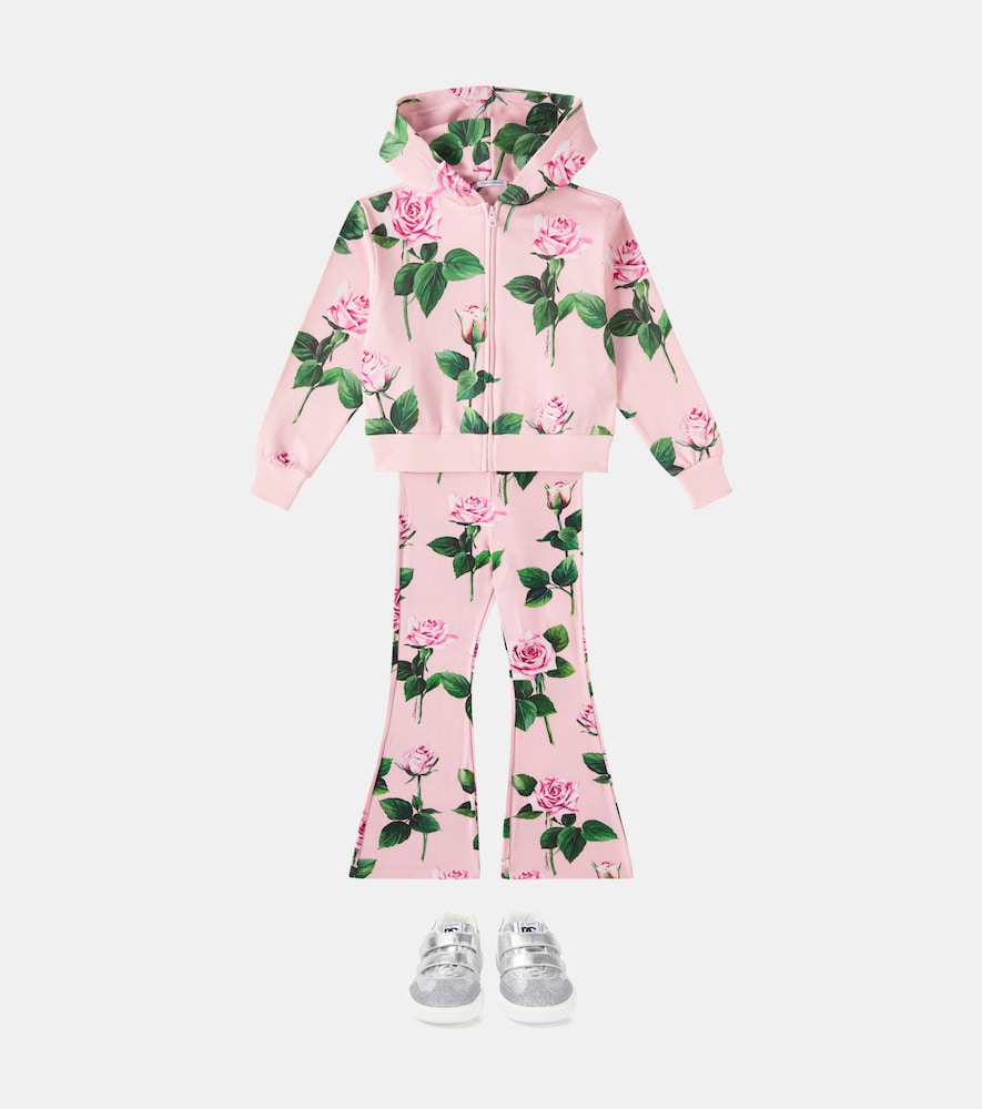 Floral flared sweatpants
