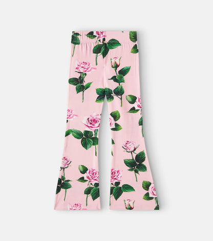 Floral flared sweatpants