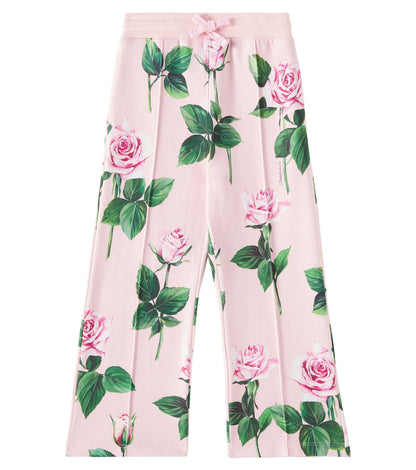 Floral cotton sweatpants