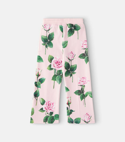 Floral cotton sweatpants