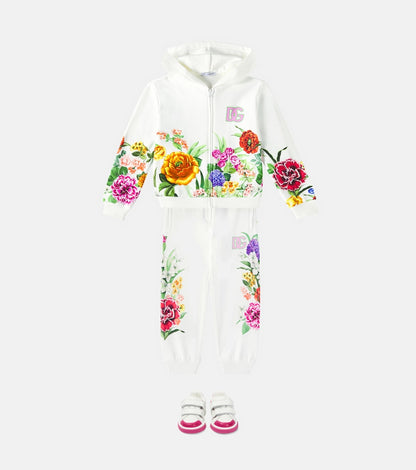 DG floral cotton jersey sweatpants