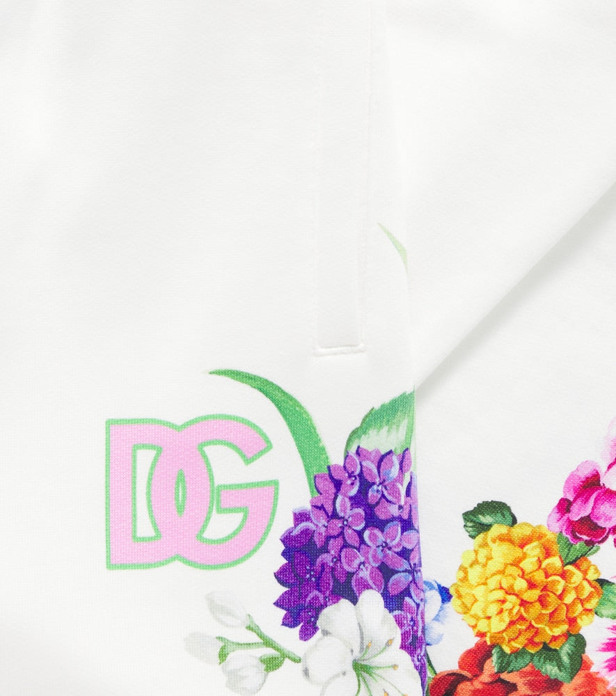 DG floral cotton jersey sweatpants