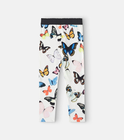 Printed cotton-blend jersey leggings