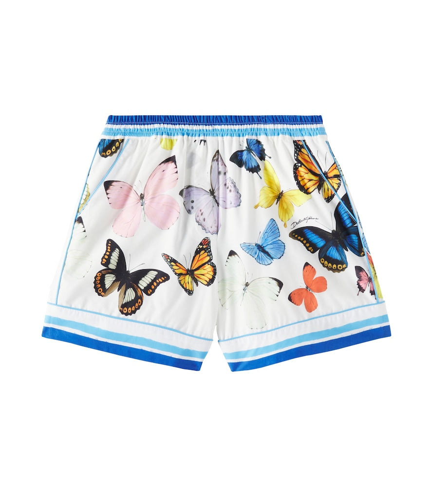 Printed cotton shorts