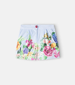 Floral cotton shorts