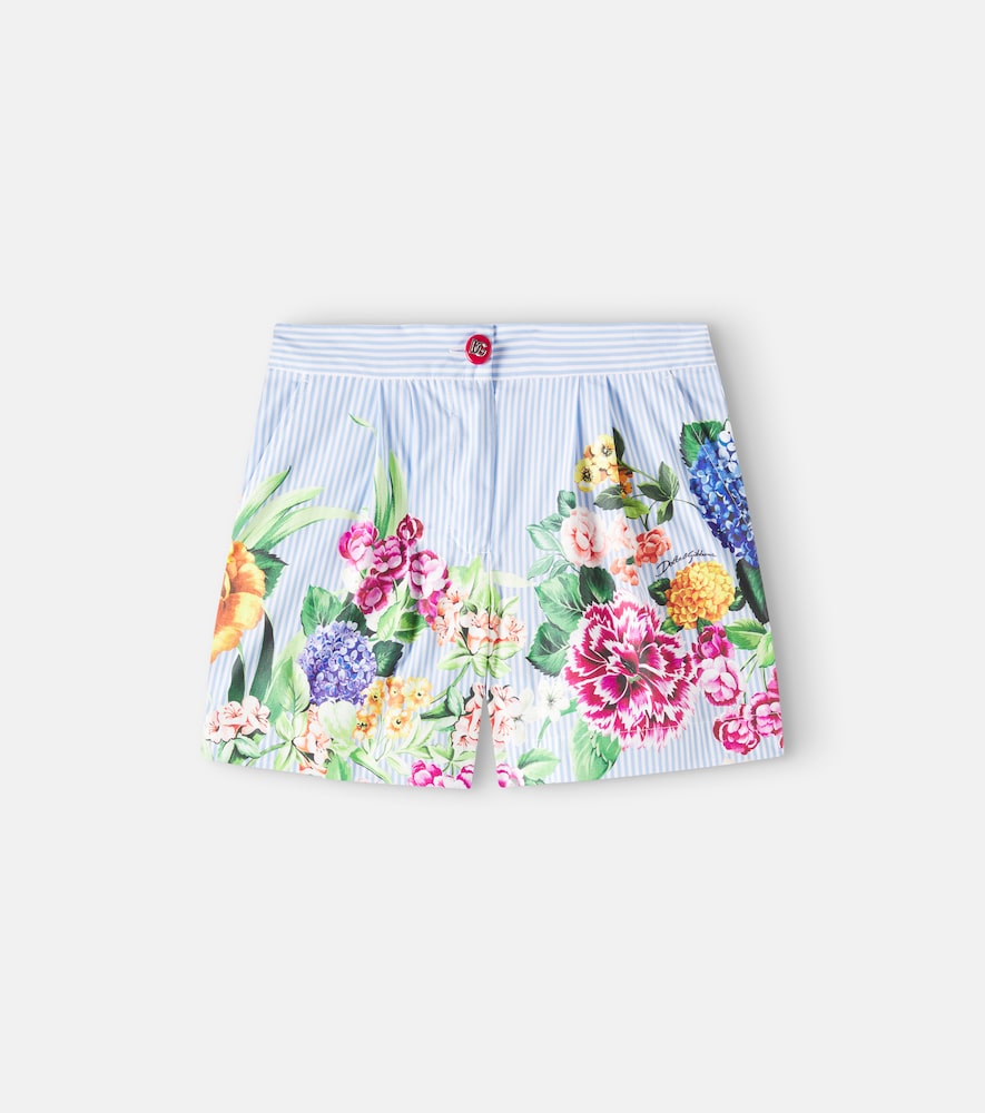 Floral cotton shorts