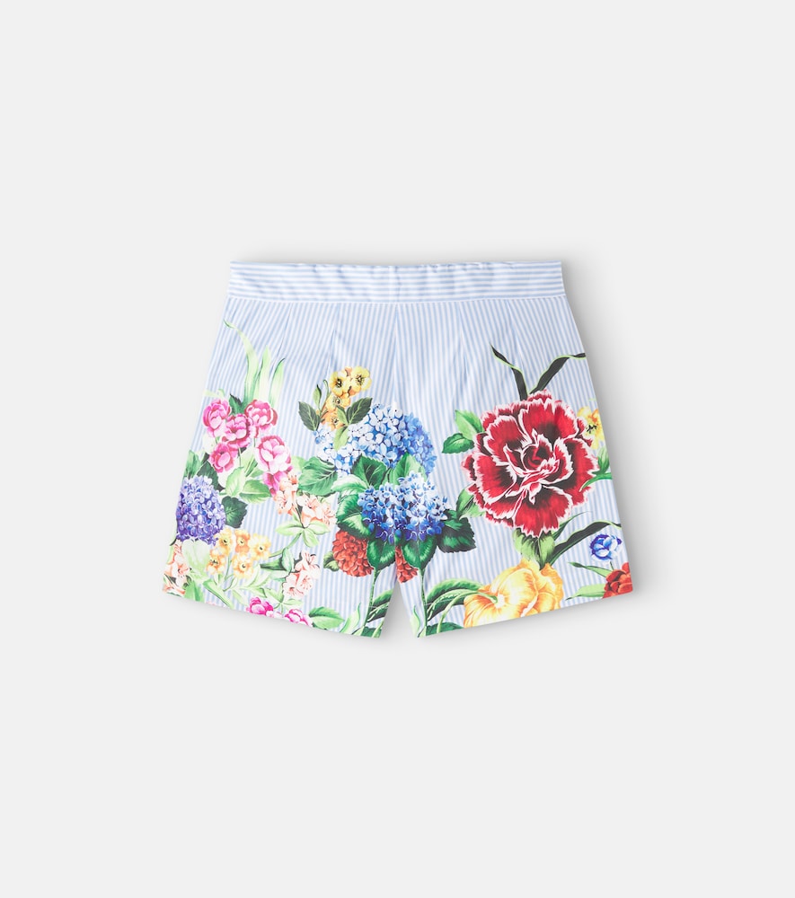 Floral cotton shorts