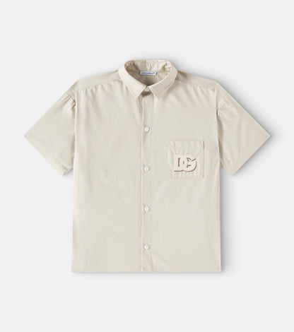DG cotton-blend gabardine shirt