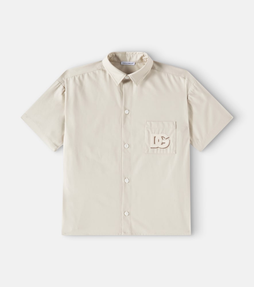 DG cotton-blend gabardine shirt