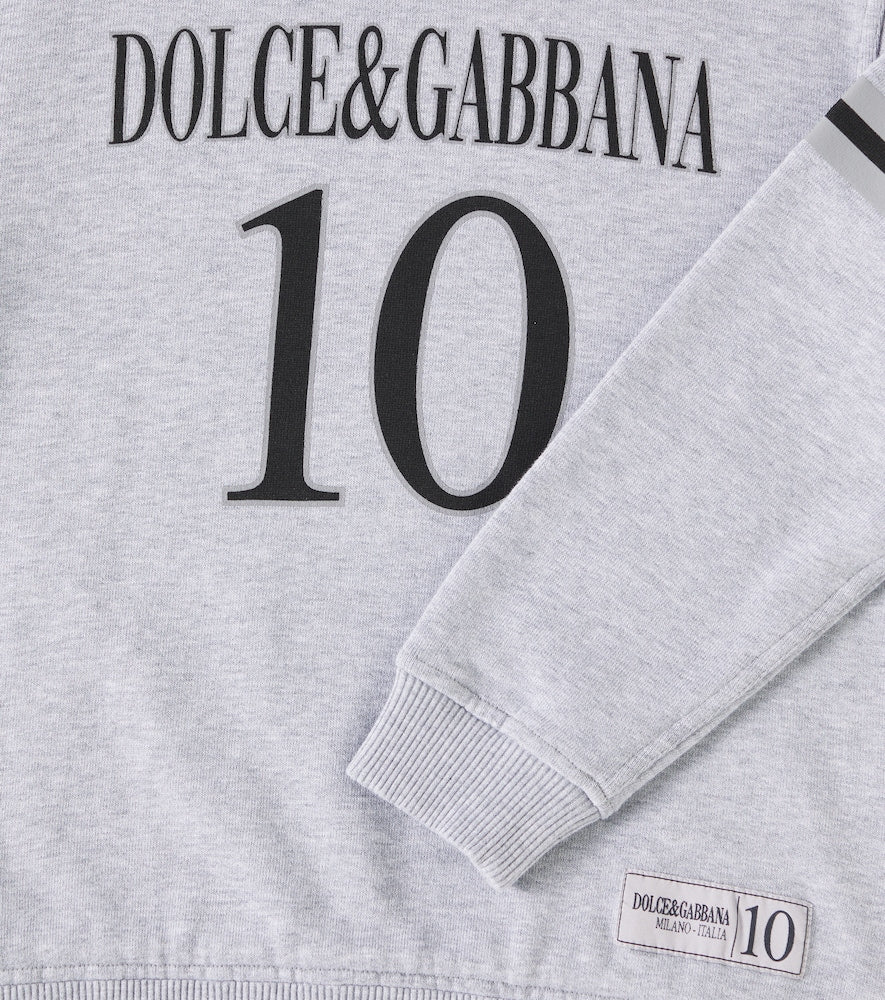 Printed cotton jersey sweatshirt