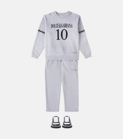 Logo cotton jersey tracksuit