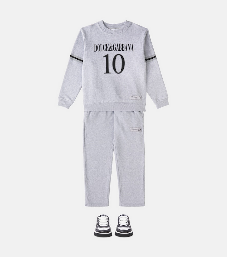 Logo cotton jersey tracksuit