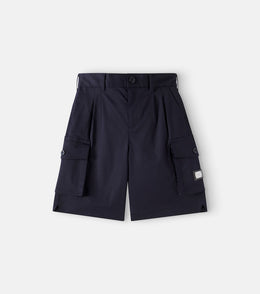 Cotton gabardine shorts