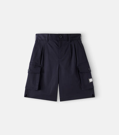 Cotton gabardine shorts