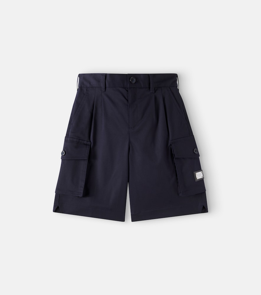 Cotton gabardine shorts