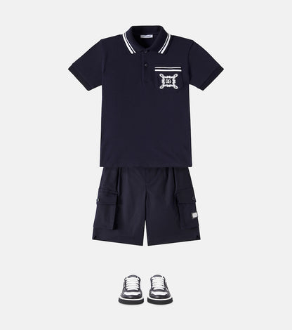 Cotton gabardine shorts