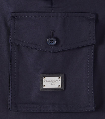 Cotton gabardine shorts