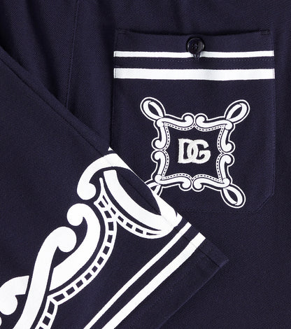 Bandana cotton piqué shorts