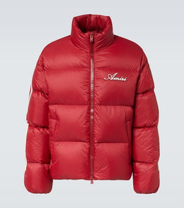 Bones logo patch-appliqué down jacket
