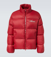 Bones logo patch-appliqué down jacket