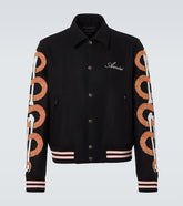 Amiri Snake Bones wool-blend varsity jacket