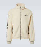 Bones patch-appliqué fleece jacket