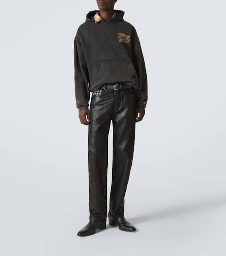 Logo cotton jersey hoodie