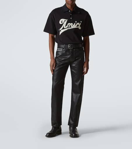 Logo cotton piqué polo shirt
