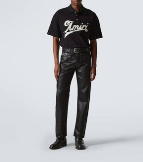 Logo cotton piqué polo shirt