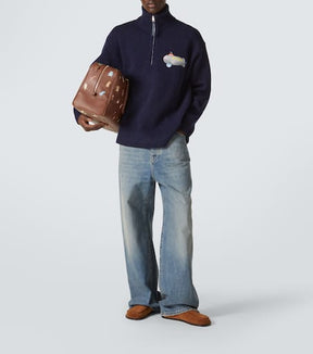 x Suna Fujita Submarine half-zip sweater