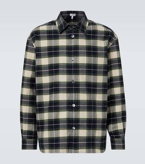 Checked cotton flannel shirt