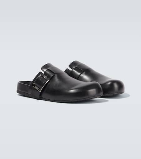 Ease Buckle leather mules