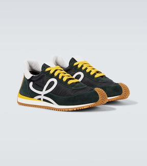 Flow Runner 2.0 suede-trimmed sneakers