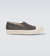 Boat denim slip-on sneakers