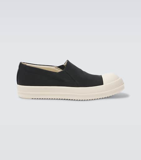 Boat coated denim slip-on shoes