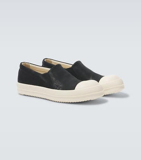 Boat coated denim slip-on shoes