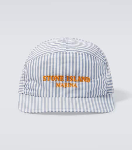 Marina logo striped baseball cap