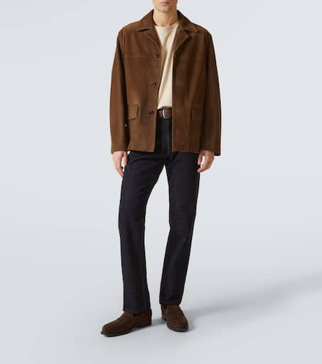 Mid-rise straight jeans