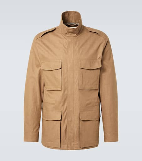 Linen field jacket