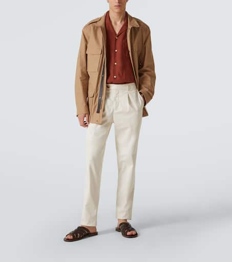 Linen field jacket