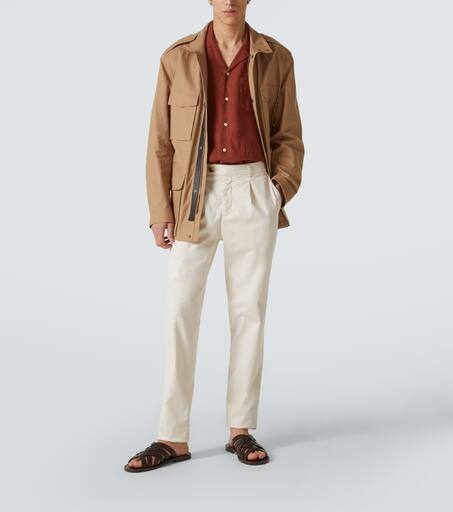 Linen field jacket