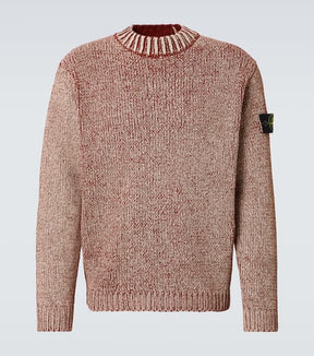 Compass printed cotton chenille sweater