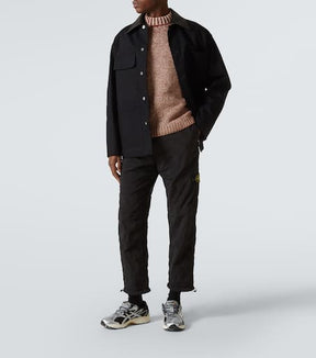 Compass printed cotton chenille sweater