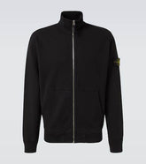 Compass cotton zip-up sweatshirt